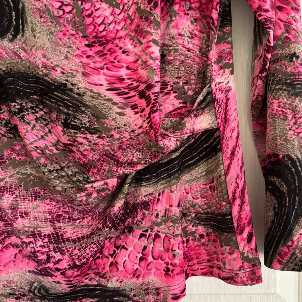Clara Sunwoo Tunic Side Twist Abstract Python Pink - image 2